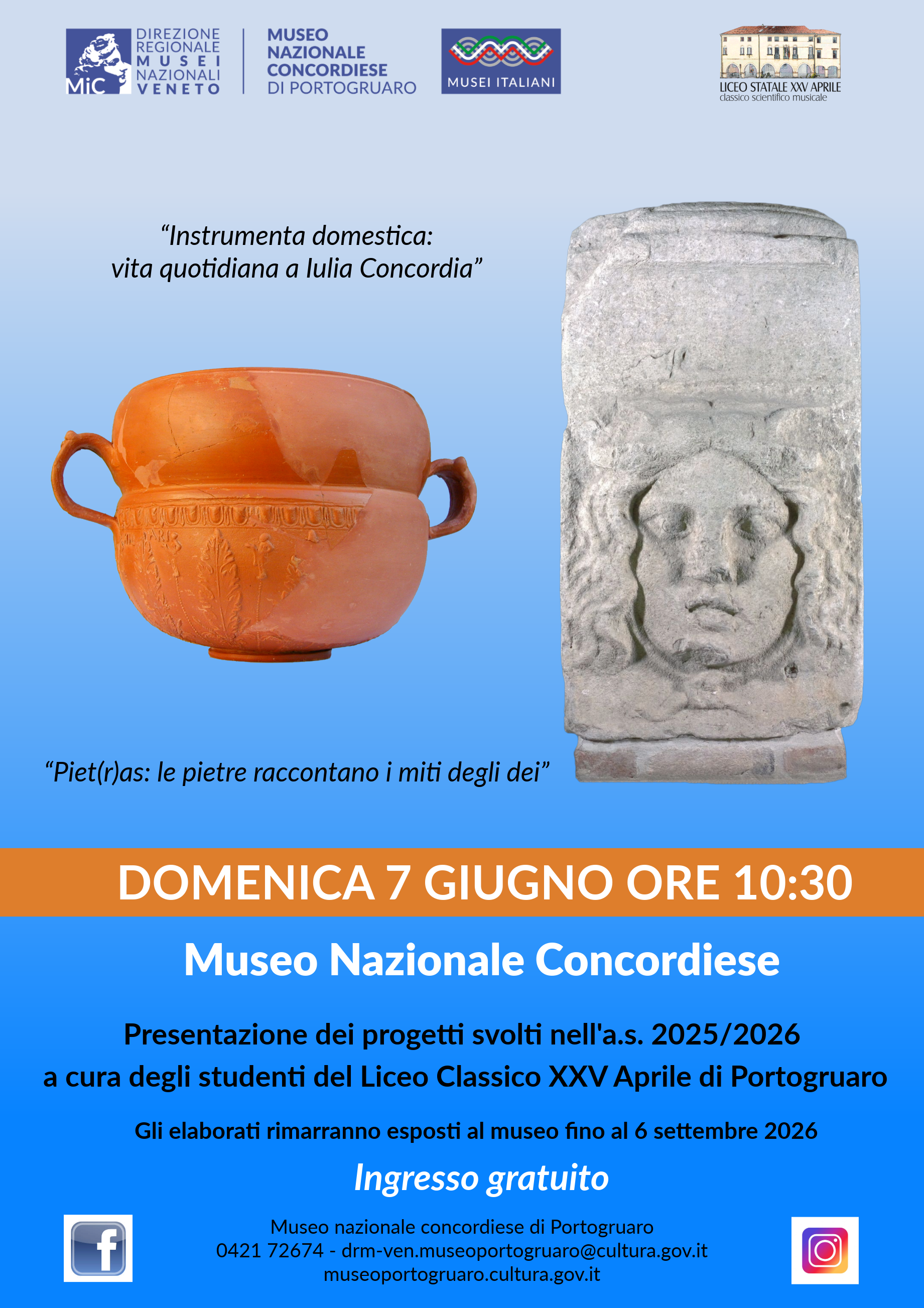 Presentazione dei progetti a.s 2025/2026 a cura degli studenti Liceo XXV Aprile Portogruaro l Museo Nazionale Concordiese di Portogruaro